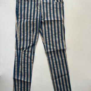 Paris Striped Blue and Tan Pants